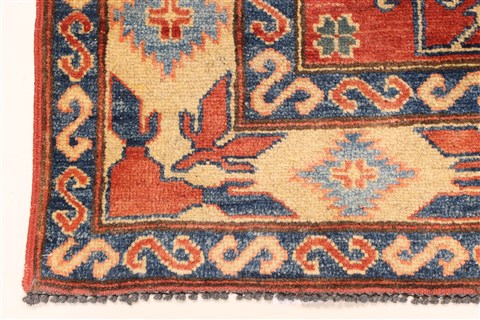 Kazak Blue Hand Knotted 310 X 54 Area Rug 250-28654 Image 1