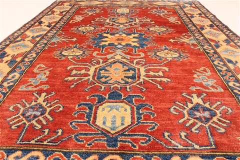 Kazak Blue Hand Knotted 310 X 54 Area Rug 250-28654 Image 4
