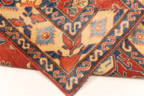 Kazak Blue Hand Knotted 310 X 54 Area Rug 250-28654 Image 6