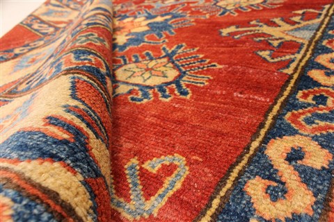 Kazak Blue Hand Knotted 310 X 54 Area Rug 250-28654 Image 7