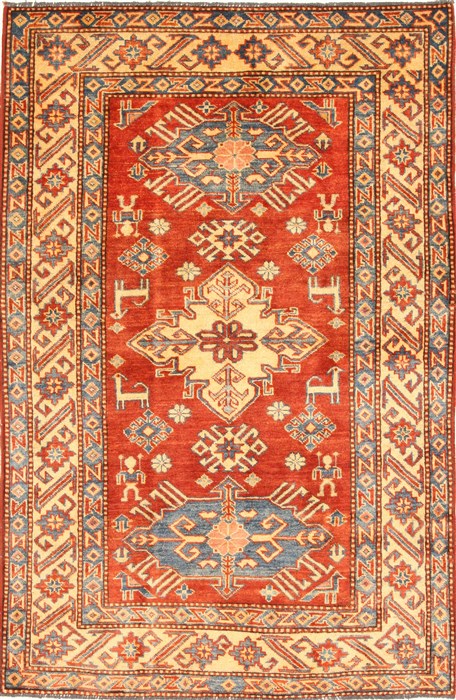Kazak Orange Hand Knotted 39 X 57  Area Rug 250-28662 Image 0