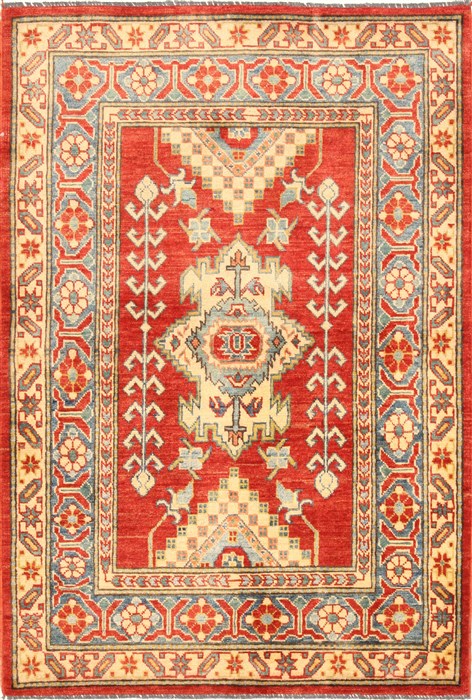 Kazak Red Hand Knotted 37 X 56 Area Rug 250-28664 Image 0
