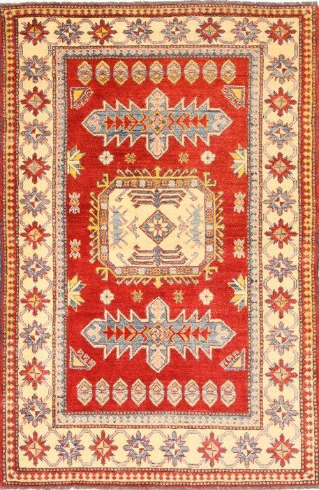 Kazak Red Hand Knotted 40 X 60 Area Rug 250-28665 Image 0
