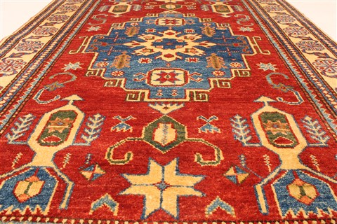 Kazak Red Hand Knotted 37 X 410 Area Rug 250-28667 Image 4