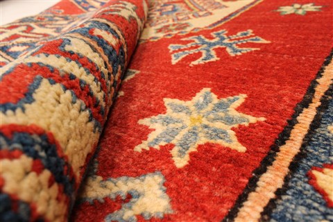 Kazak Red Hand Knotted 40 X 60 Area Rug 250-28668 Image 7