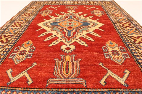 Kazak Blue Hand Knotted 38 X 53 Area Rug 250-28672 Image 3