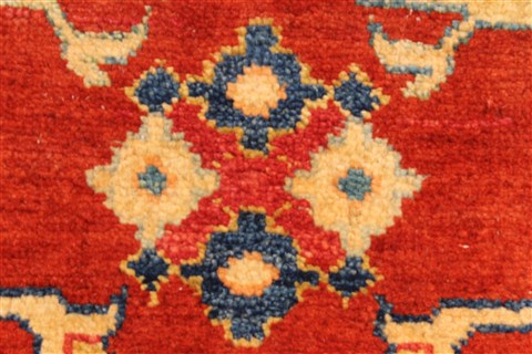 Kazak Orange Hand Knotted 311 X 55 Area Rug 250-28675 Image 10
