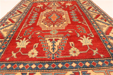 Kazak Orange Hand Knotted 42 X 61 Area Rug 250-28679 Image 10