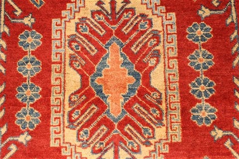 Kazak Orange Hand Knotted 42 X 61 Area Rug 250-28679 Image 7