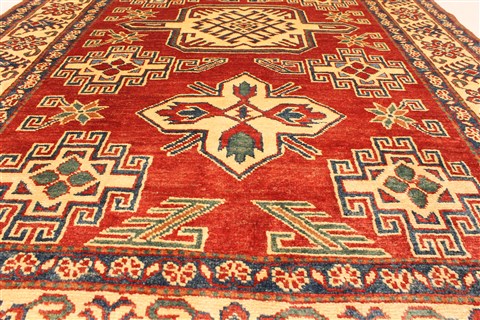 Kazak Red Hand Knotted 42 X 61 Area Rug 250-28681 Image 4