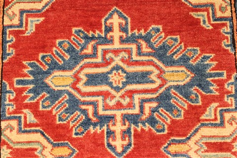 Kazak Red Hand Knotted 37 X 54 Area Rug 250-28685 Image 2