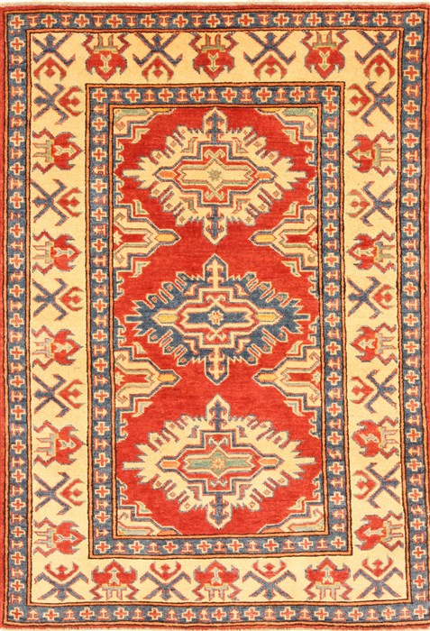 Kazak Red Hand Knotted 37 X 54 Area Rug 250-28685 Image 0