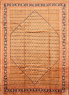 Koliai Yellow Hand Knotted 7'0" X 9'7"  Area Rug 100-28686