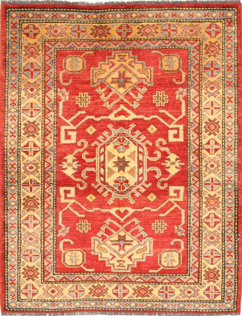 Kazak Red Square Hand Knotted 36 X 45  Area Rug 250-28688 Image 0