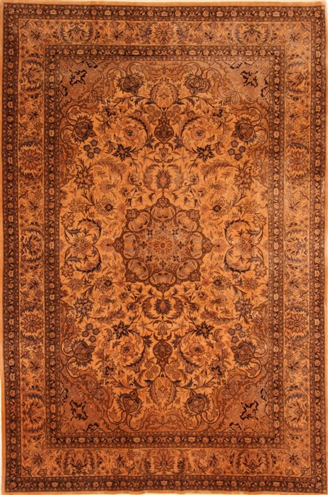 Nain Orange Hand Knotted 69 X 100 Area Rug 100-28691 Image 0
