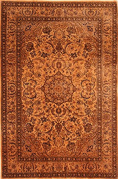 Chinese Nain Orange Rectangle 7x10 ft Wool Carpet 28691