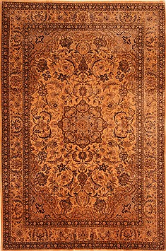 Nain Orange Hand Knotted 6'9" X 10'0"  Area Rug 100-28691