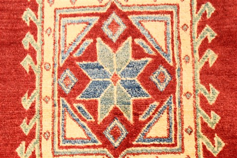Kazak Red Hand Knotted 35 X 59 Area Rug 250-28692 Image 2
