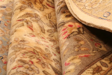 Kerman Beige Hand Knotted 68 X 97 Area Rug 253-28693 Image 2