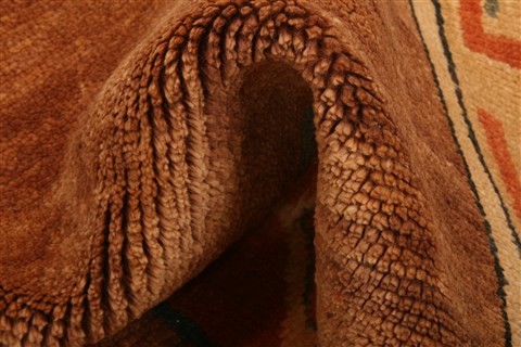 Gabbeh Brown Square Hand Knotted 67 X 79 Area Rug 253-28696 Image 1