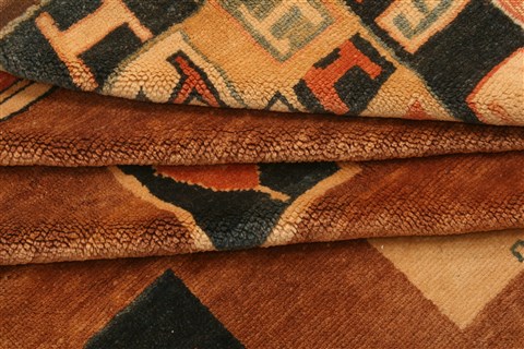 Gabbeh Brown Square Hand Knotted 67 X 79 Area Rug 253-28696 Image 3