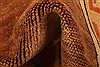 Gabbeh Brown Square Hand Knotted 67 X 79 Area Rug 253-28696 Thumb 1