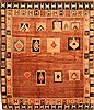 Gabbeh Brown Square Hand Knotted 67 X 79 Area Rug 253-28696 Thumb 0