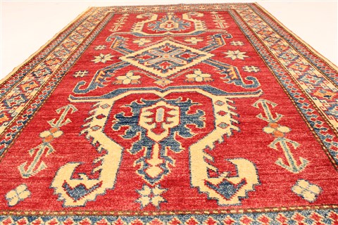 Kazak Red Hand Knotted 37 X 59 Area Rug 250-28697 Image 5