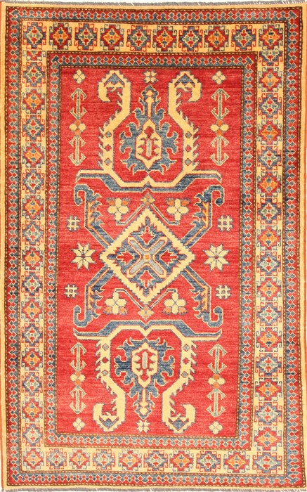 Kazak Red Hand Knotted 37 X 59 Area Rug 250-28697 Image 0