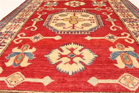 Kazak Red Hand Knotted 41 X 54 Area Rug 250-28701 Image 4