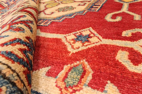 Kazak Red Hand Knotted 41 X 54 Area Rug 250-28701 Image 7