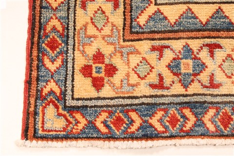 Kazak Blue Runner Hand Knotted 211 X 193 Area Rug 250-28706 Image 1