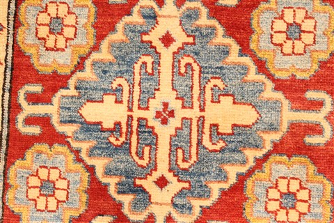 Kazak Blue Runner Hand Knotted 211 X 193 Area Rug 250-28706 Image 3