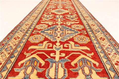 Kazak Blue Runner Hand Knotted 211 X 193 Area Rug 250-28706 Image 5