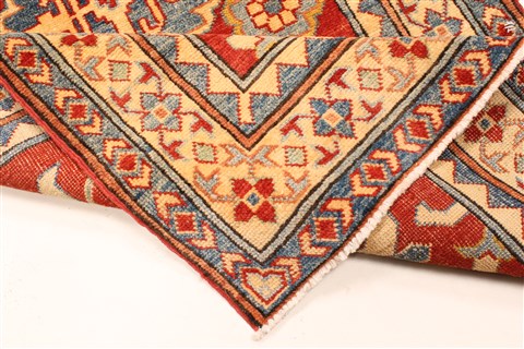 Kazak Blue Runner Hand Knotted 211 X 193 Area Rug 250-28706 Image 7