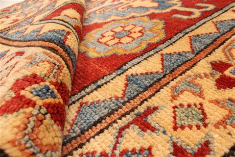 Kazak Blue Runner Hand Knotted 211 X 193 Area Rug 250-28706 Image 8