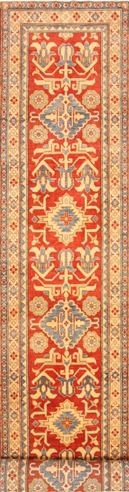 Kazak Blue Runner Hand Knotted 211 X 193 Area Rug 250-28706 Image 0