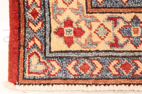 Kazak Red Runner Hand Knotted 211 X 195 Area Rug 250-28708 Image 1