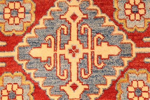 Kazak Red Runner Hand Knotted 211 X 195 Area Rug 250-28708 Image 2
