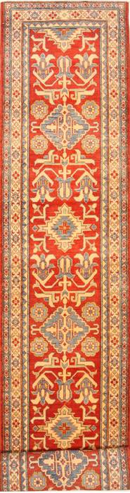 Kazak Red Runner Hand Knotted 211 X 195 Area Rug 250-28708 Image 0