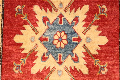 Kazak Yellow Runner Hand Knotted 211 X 1711 Area Rug 250-28709 Image 3