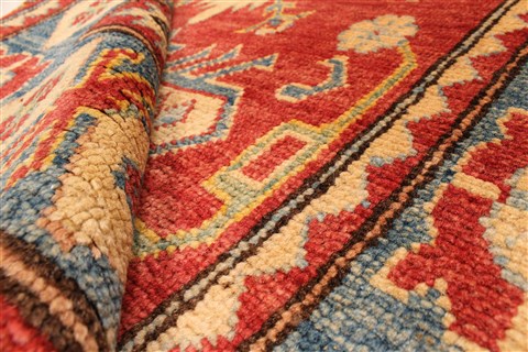 Kazak Yellow Runner Hand Knotted 211 X 1711 Area Rug 250-28709 Image 8