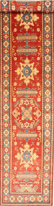 Kazak Yellow Runner Hand Knotted 211 X 1711 Area Rug 250-28709 Image 0