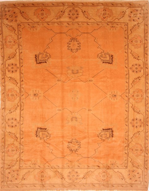 Oushak Orange Hand Knotted 83 X 123 Area Rug 100-28712 Image 0