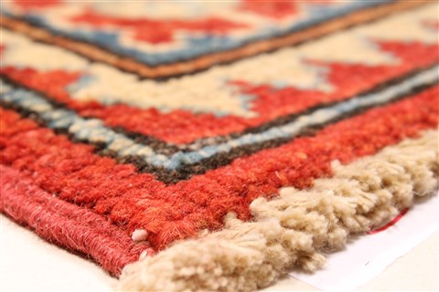 Kazak Yellow Runner Hand Knotted 210 X 183 Area Rug 250-28713 Image 11
