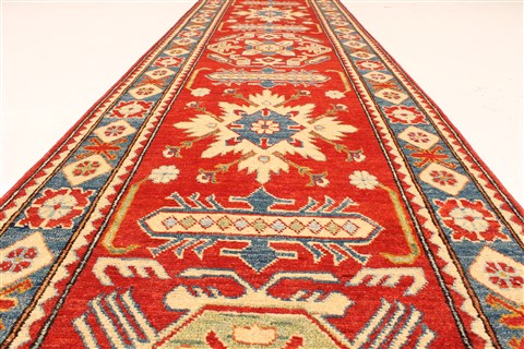 Kazak Yellow Runner Hand Knotted 210 X 183 Area Rug 250-28713 Image 5