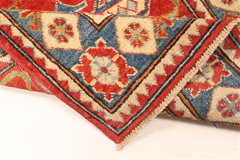 Kazak Yellow Runner Hand Knotted 210 X 183 Area Rug 250-28713 Image 7