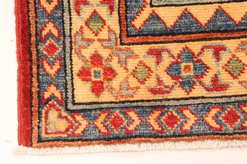Kazak Red Runner Hand Knotted 211 X 193 Area Rug 250-28714 Image 1