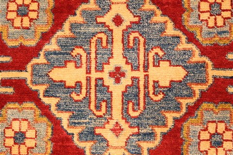 Kazak Red Runner Hand Knotted 211 X 193 Area Rug 250-28714 Image 2