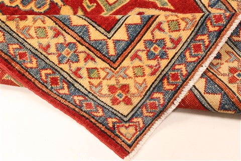 Kazak Red Runner Hand Knotted 211 X 193 Area Rug 250-28714 Image 7